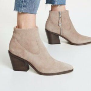 Rag + Bone Razor ankle boots in beige suede